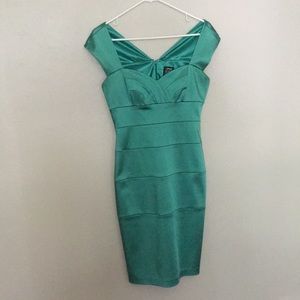 Teal Midi Evening Dress
